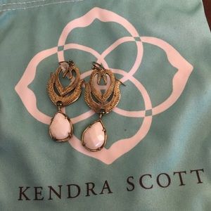 VGUC Paloma earrings in antique gold and white